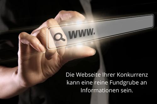 Untersuchen Sie die Internetseite bei Ihrer Konkurrenzanalyse.